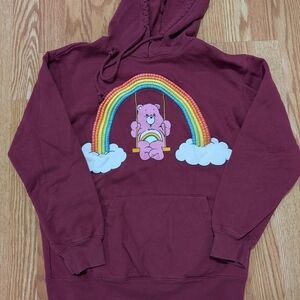 Ladies Care Bears Rainbow Hoodie Medium